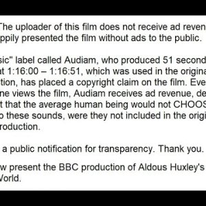 TV-FILM+MENSCH+ZUKUNFT+UTOPIE+DYSTOPIE:Aldous Huxley's Brave New World (BBC UK 1980)