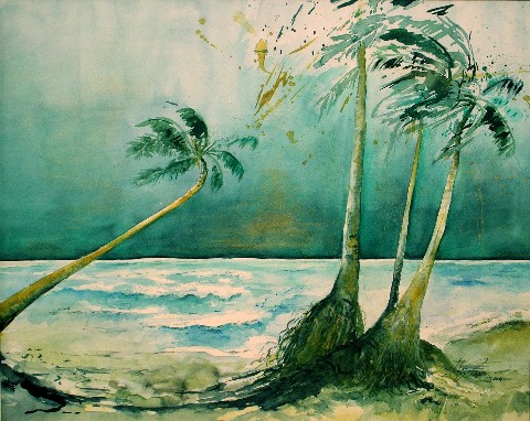 the beach (aquarell 50x60)